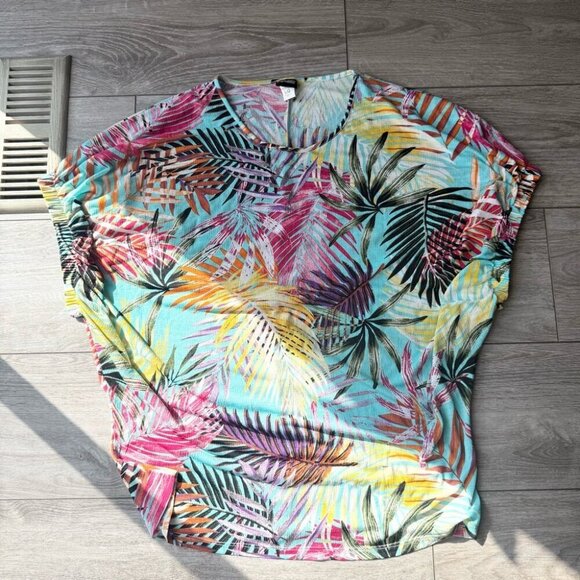 Cover Me Tropical Print Women's Swim Cover-Up - Picture 4 of 13